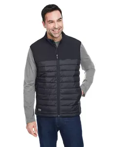 Dri Duck 5318 Men's Classic Fit Sleeveless Summit Puffer Softshell Vest, Spandex-Polyester Blend Tops with Storm Flap and Functional Pockets