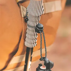 2 Counts Backpack Straps, Outdoor Hiking Backpack Hanging Walking Stick Strap Buckle, Elastic Rope, Adjustable Tail Cord