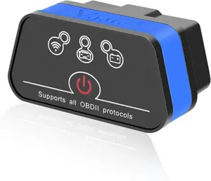 iCar2 OBD2 Scanner Scan Tools Interface Wi-Fi Adapter Check Engine Light Car Diagnostic Tool for iOS & Android Auto Sleep (Blue)