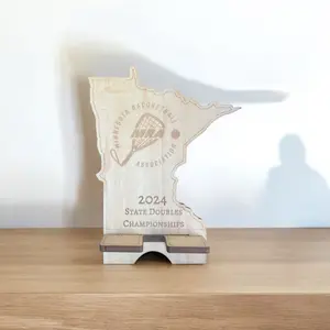 Minnesota State-shaped Cell Phone Stand with Personalized Logo and Event - Phone Holder - Accessories, Mount