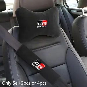 Car Seat Headrest Rest Neck Pillow Cushion Seat Belt Shoulder Pad For Toyota Gazoo Racing Yaris Corolla Chr Auris Rav4 Prius Prado Auto Interior Accessories