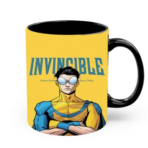Superhero Funny Mug, Invincible Inspired Coffee Mug, Animated Series Drinkware, Comic Fan Gift for Teens Adults, Meme Style Cup