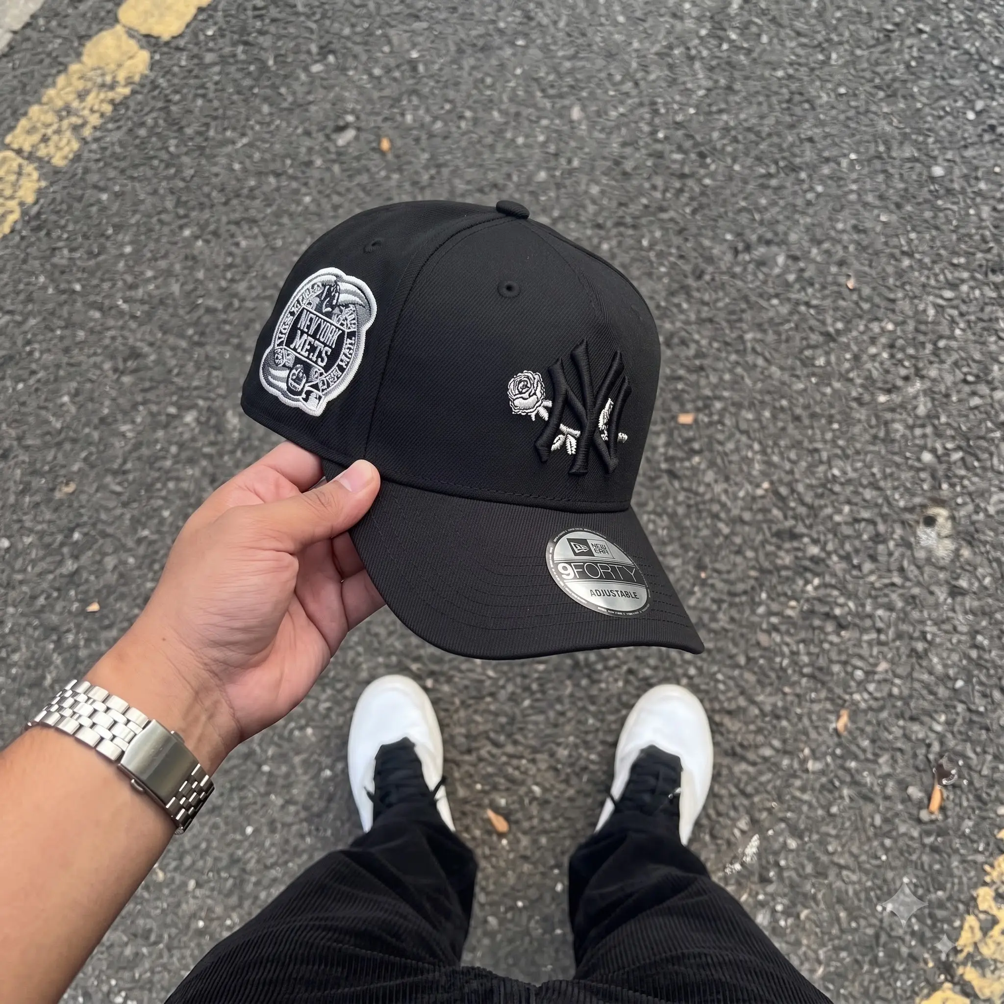 New Era 59FIFTY MLB Baseball Cap – NY Yankees & LA Dodgers Anniversary Side Patch, Adjustable Baseball Hat, Adjustable Fit Sports Collectible Headwear