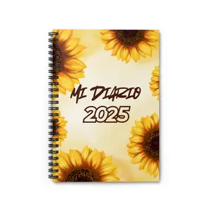 Sunflower Spanish Diary Spiral Notebook - Ruled Line