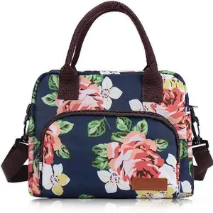 Insulated Lunch Bag for Women Reusable with Zipper Lunch Tote Detachable Shoulder Strap Leakproof Snacks Organizer for Work Picnic Beach mum slunch bag lunch box woman pink lunch bags