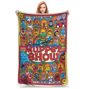 The Muppet Show Blanket Soft Funny Throw Blanket Cozy Lightweight Plush Portable Cover Blanket For Sofa,Warm Gift For Birthday,Christmas,Multiple Blankets