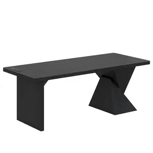 Sikaic 70.9 Inch Executive Desk, Large Home Office Desks with Power Outlet, Modern Aesthetic Computer Writing Table Workstation Business Furniture