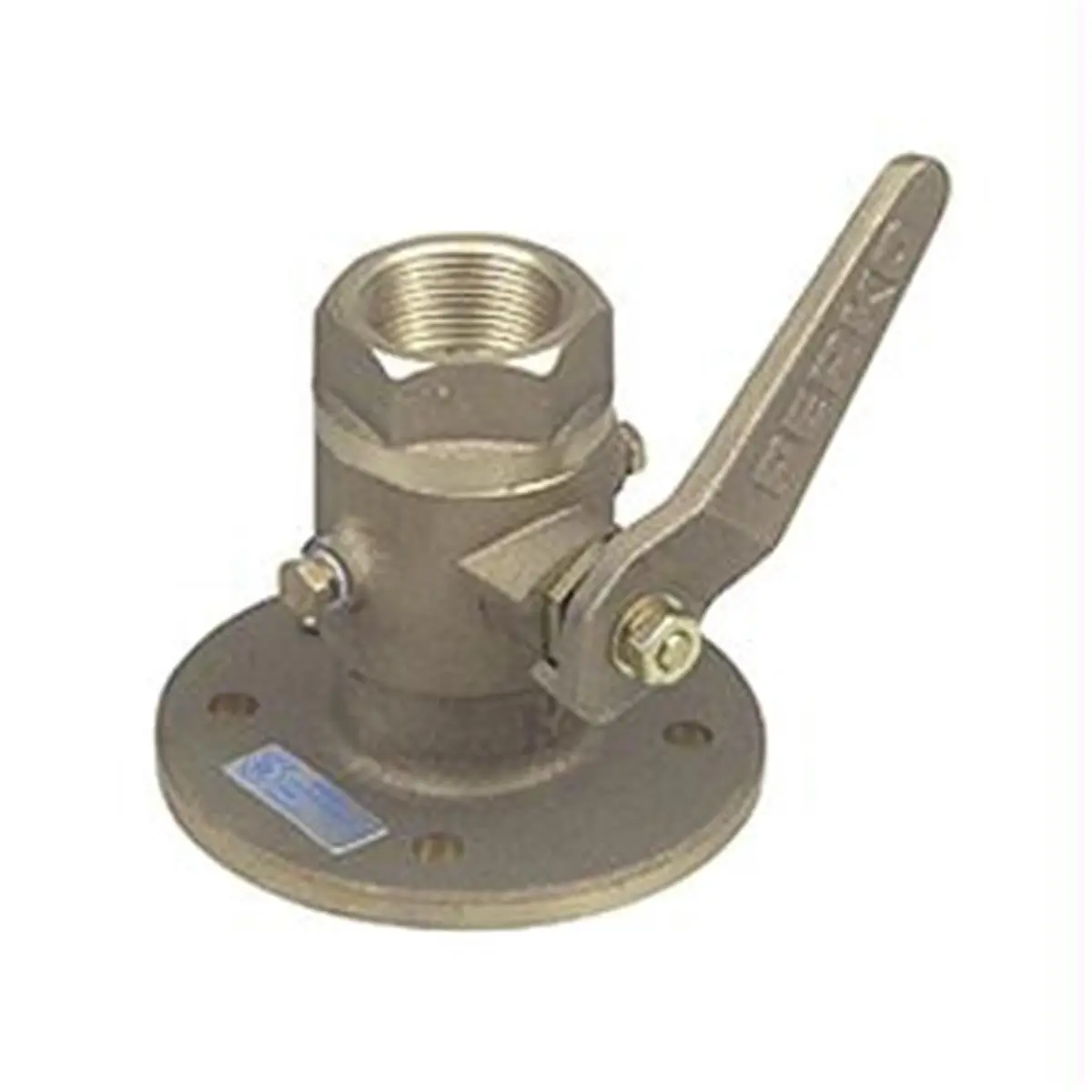Perko 3/4 in Bronze Seacock Ball Valve - 2.3 lbs, Extra Long Flush Type, Scoop or Flush Type Design, Made in the USA