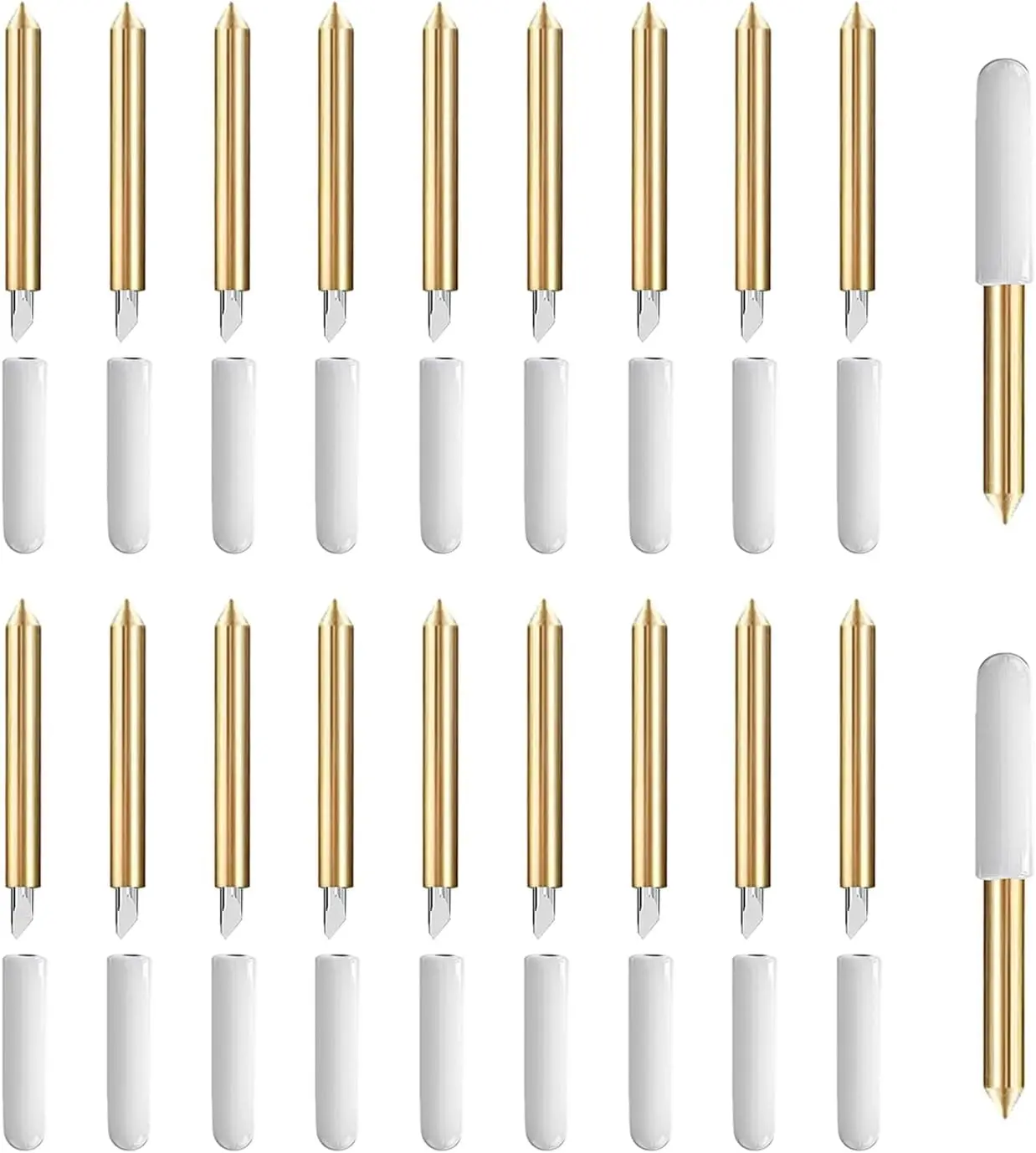 20PCS Premium Fine Point Blades Compatible with Cricut Maker 3/4/Maker/Explore 3/4/Explore Air 2/Air/One/Venture, Perfect for Slicing Cuts Glitter Vinyl, Cardstock, Faux, Adhesive Foil, Vellum