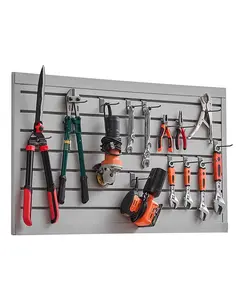 2 X 4 Ft PVC Slat Wall Paneling In Grey For Garage Slatwall – Modular Design, Durable Wall Panels For Organizing Tools And Gear, Easy Install, Reconfigurable Slat Wall System For Modern Garages