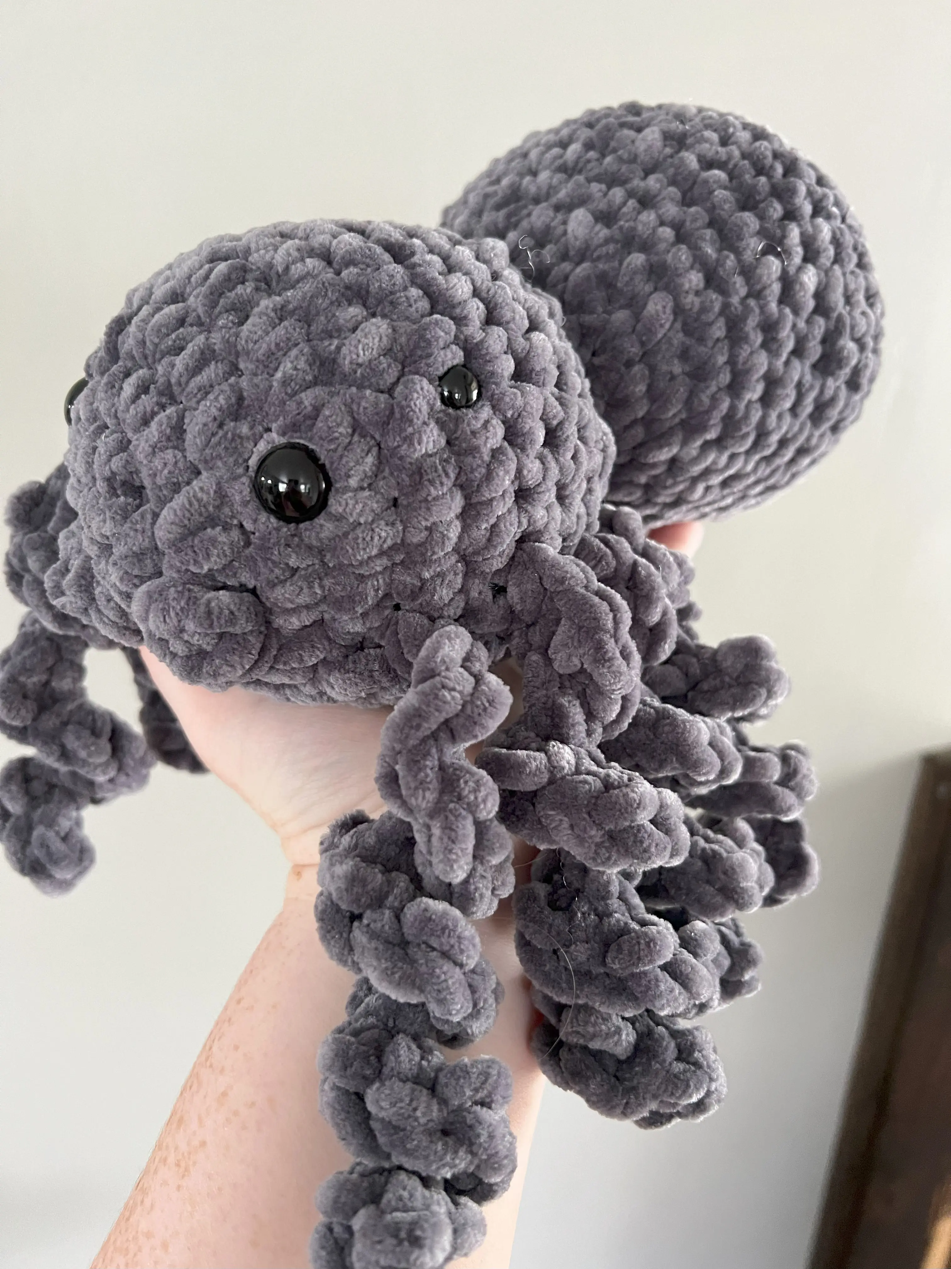Handmade Crochet Spider Plushie - Unique Design, Soft Polyester, Home or Halloween Decor