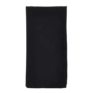 SARO  20 in. Collection Casual Design Everyday Table Napkin Black - Set of 12