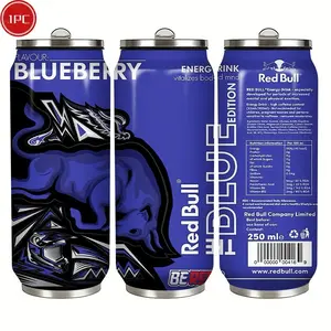 1pc 17oz Red Bull Blue Edition Vacuum Insulated Mug, Portable Stainless Steel Cup with Lid, Ideal Sports & Coffee Mug for Family Friends, Great for Camping, Outdoor & Holiday Gifts