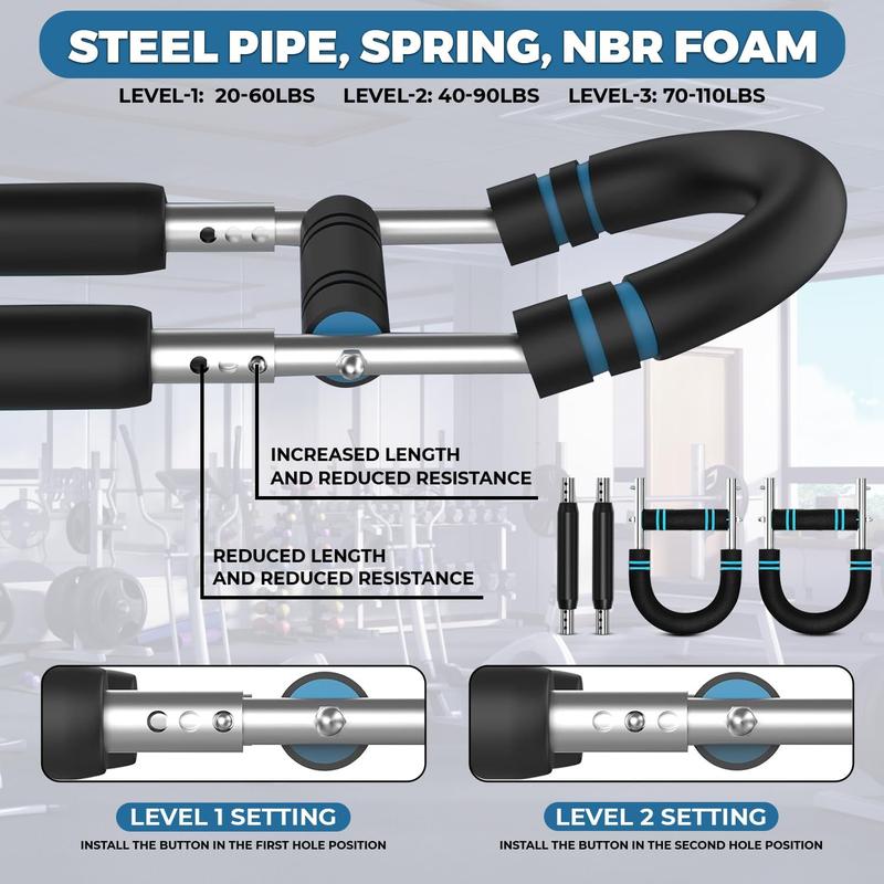 Twister Arm Trainer 40-100 lb, Adjustable Chest Workout Equipment Exerciser for Men, Portable Arm & Chest Twister Trainer for Women, Strength Training Fitness Equipment for Upper Body Muscle