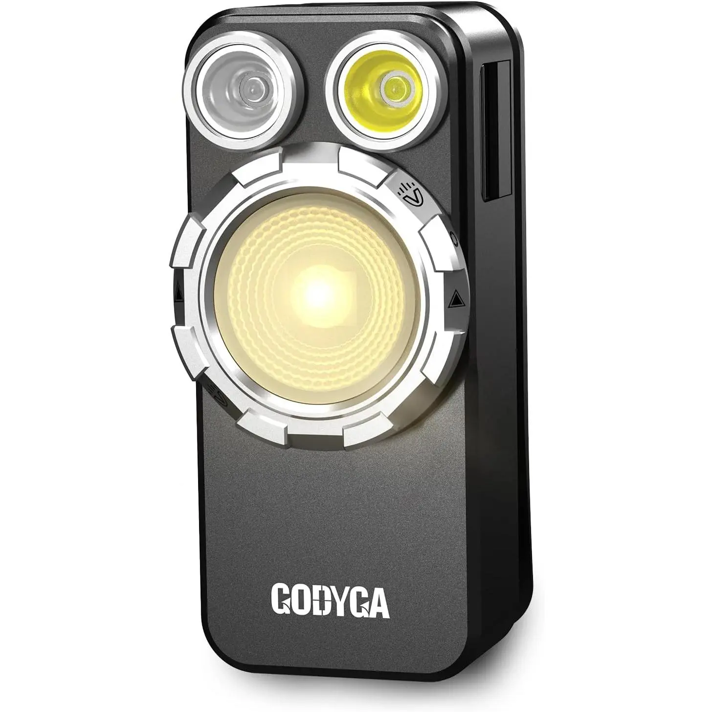 Godyga TorchEye UC 6-in-1 EDC Clip-On Flashlight, 650LM Rechargeable Magnetic Pocket Work Light with White, 365nm UV, RGB & Warm Light, USB-C, IPX6 Waterproof for Inspection, Camping, Emergency
