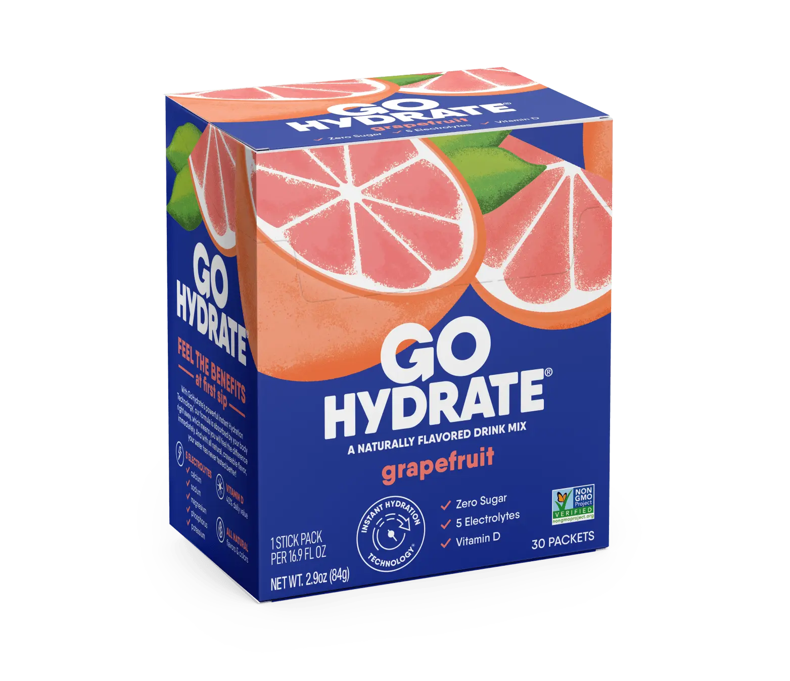 GoHydrate Electrolyte Drink Powder - Grapefruit Pack (30 Count)