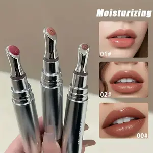 Colored Lip Gloss, 1 Count Moisturizing Lip Glaze, Glossy Lip Glaze Stick, Plumping Lip Oil Lipstick for Girls & Women, Makeup