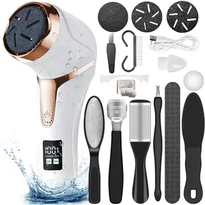 17Pcs Electric Foot Callus Remover Vacuum Pedicure Tool Rechargeable-3697
