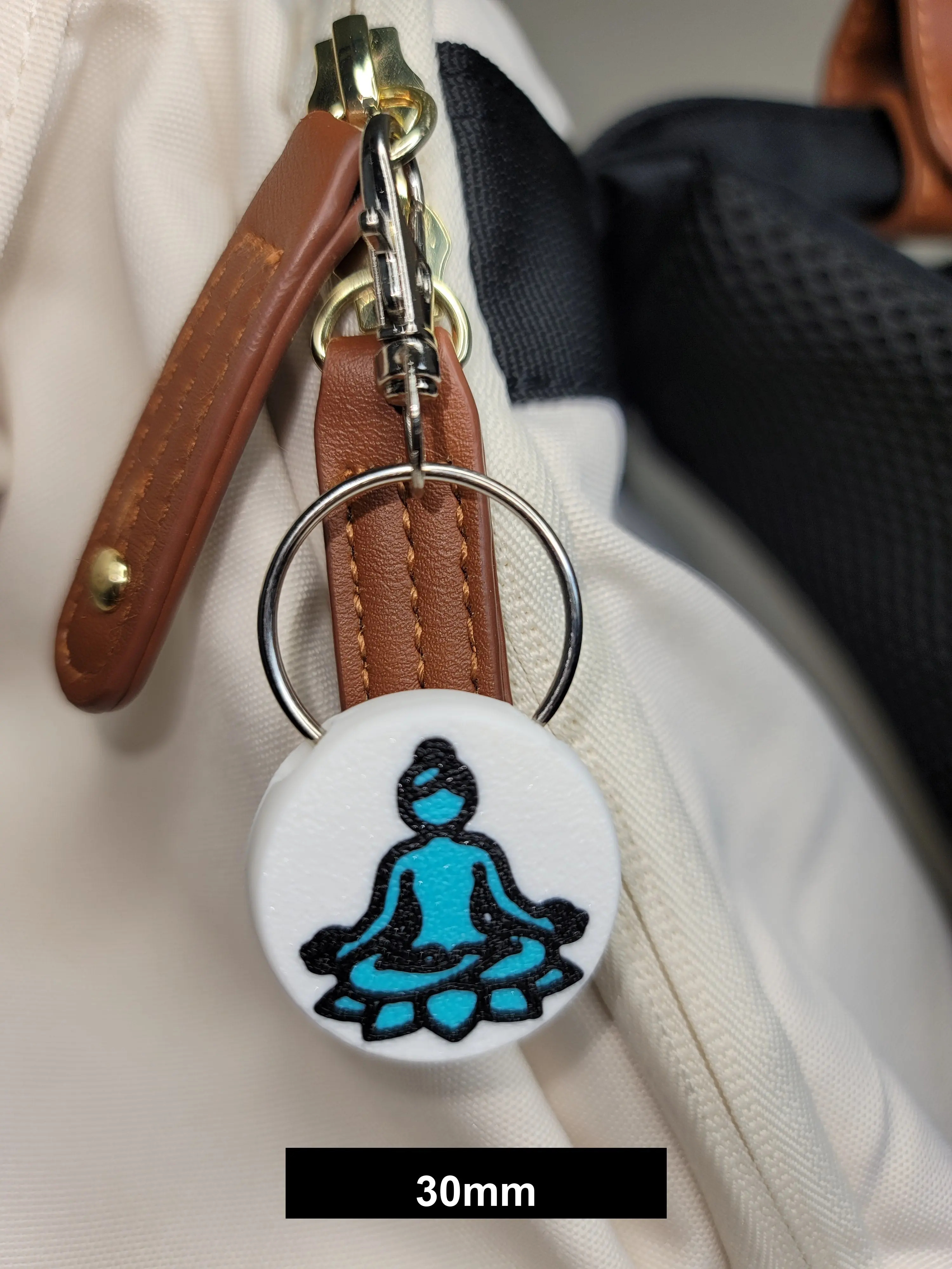 3D Printed Yoga Pose Keychain Fob – Multicolor Zipper Pull Accessory