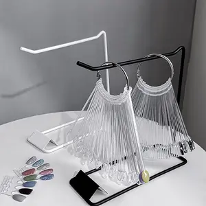 False Nail Art Color Card Display Stand Manicure Gel Polish Template Fan Shape Nail Art Tips Sample Stand Nail Polish Practice Palette