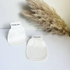 2 pack Silk Exfoliating Glove for Smooth Skin - Natural Silk Fibers for Gentle Exfoliation & Improved Blood Flow - Prepares for Sugaring - 100% Silk - 0.35 oz