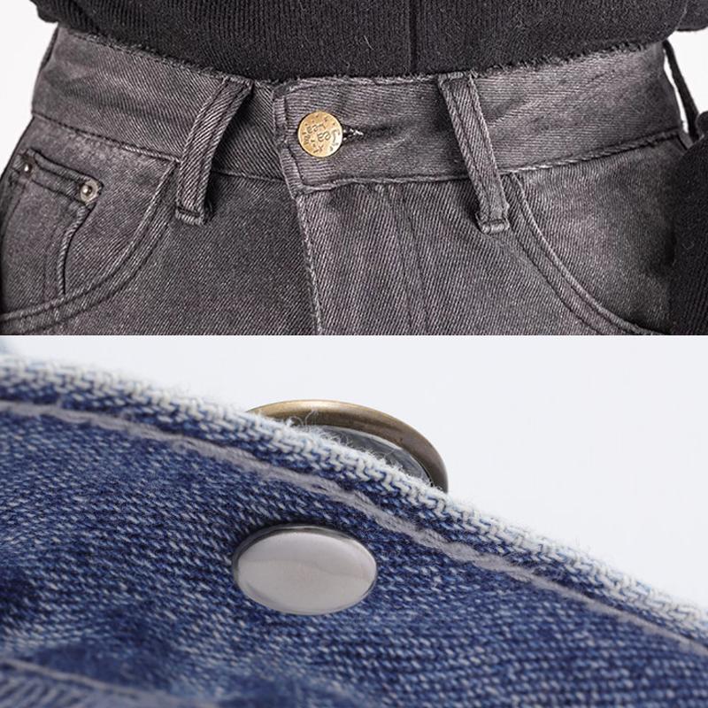 40 Sets Button Pins for Loose Jeans - No Sew, No Tools Needed! Pants Button Tightener for Waist, Reusable & Adjustable Metal Pants Buttons Kit