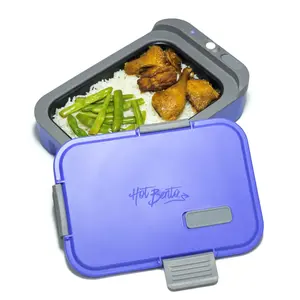 Hot Bento – Self Heated Lunch Box and Food Warmer – Battery Powered, Portable, Cordless, Hot Meals for Office, Travel, Jobsite, Picnics, Outdoor Recreation, Kitchen Meal Prep, Black