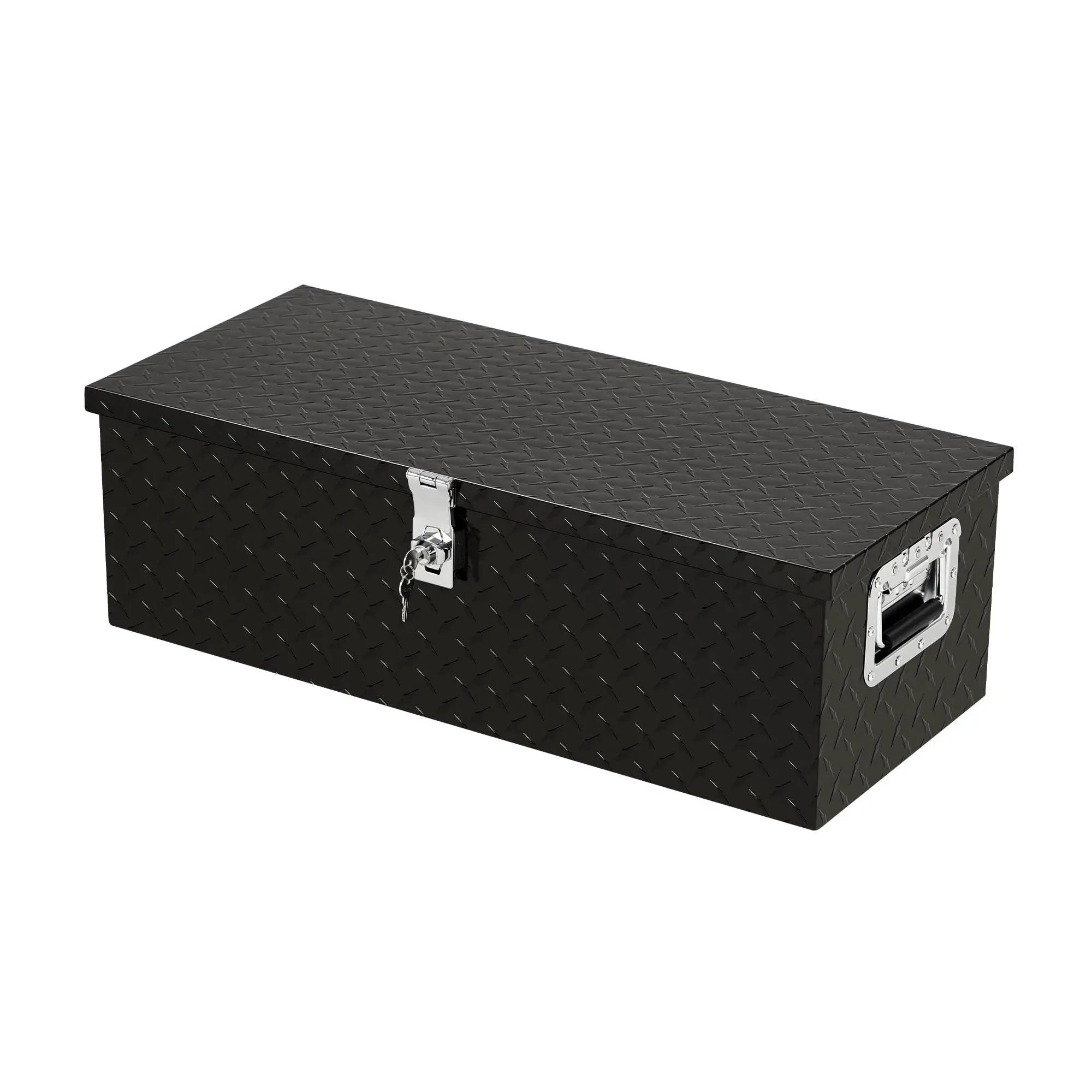 GARVEE 30 in Aluminum Truck Tool Box, Lockable Under Seat Storage Organizer, Heavy-Duty Weatherproof Rust-Proof Toolbox with Side Handle for Pickup, SUV