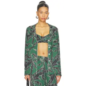 THE UPSIDE Tamara Rio Collared Top in Jungla