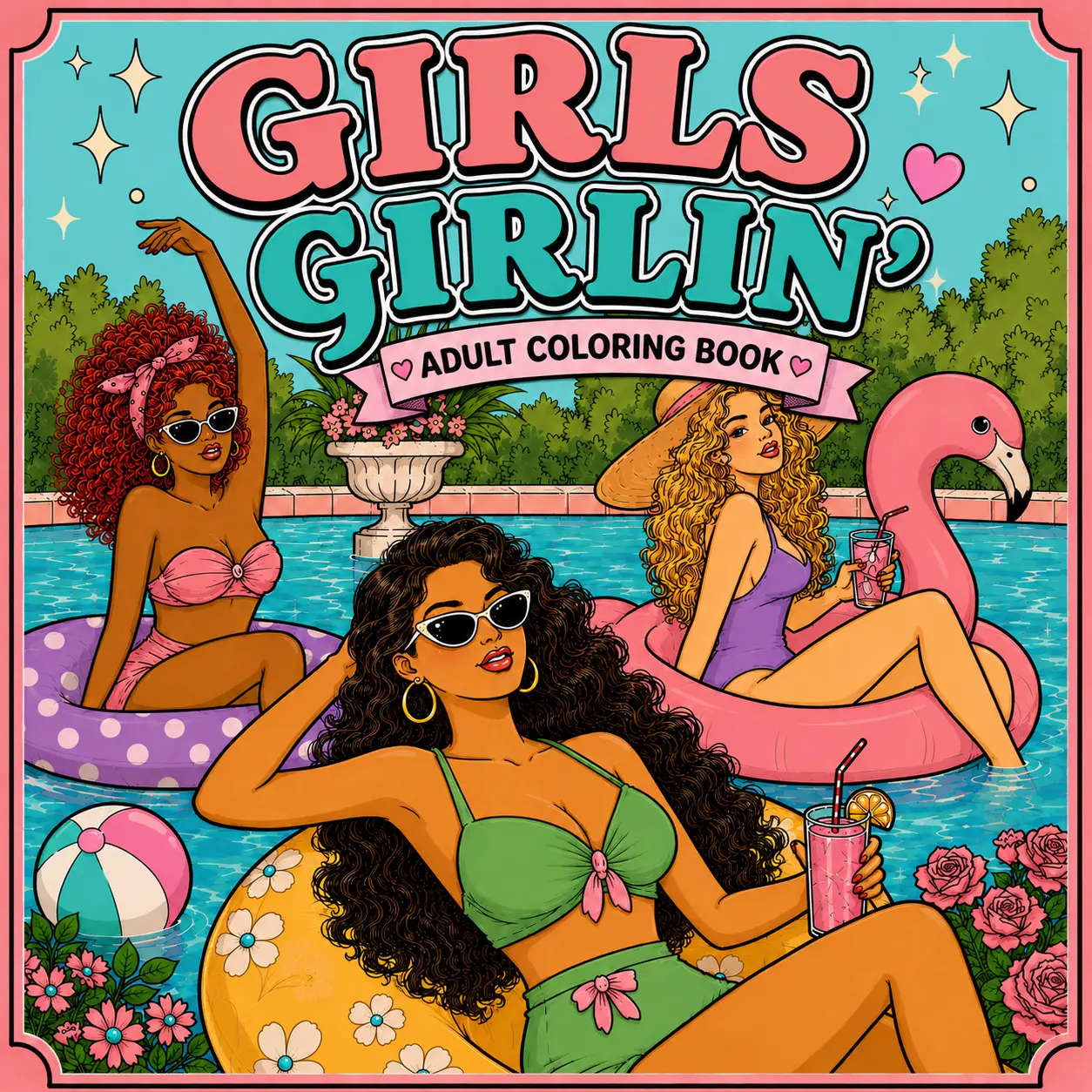 Adult Coloring Book (Girls Girlin') Activity Book