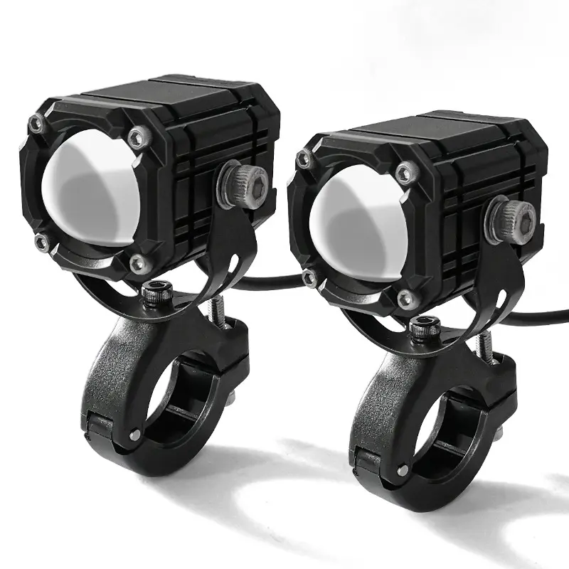 2PCS Universal Motorcycle LED Spotlight Set - Strobe Light Kit with 360° Adjustable Angle, IP67 Waterproof Fog Running Light, Night Safety Riding Accessory, Ideal Gift for Men