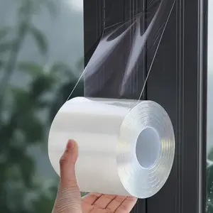 Window Sealing Tape, Window AC Insulation Sealing Around Frame Draft, 3 inch X 33 FT, Blocker for Cold Heat Air,  Tape for Repair, Heavy Duty No  (Clear)