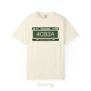 Comfort Colors Shirt featuring the 4CB3A License Plate graphic on soft vintage washed cotton for a relaxed unisex fit with casual everyday style