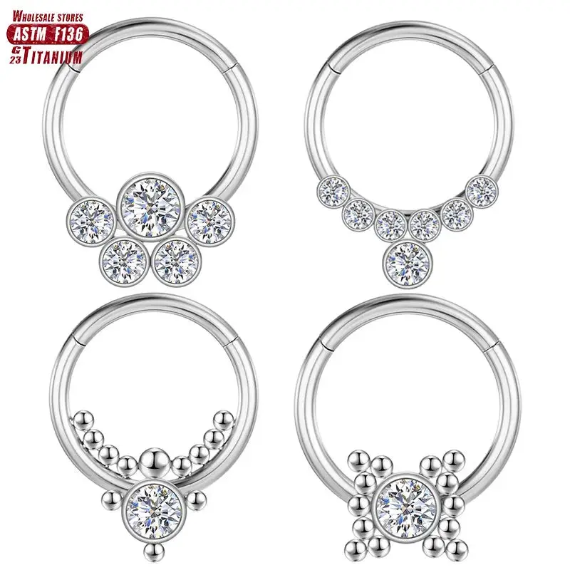 Titanium Alloy Nose Studs With Embedded Zirconia Stones Male Female Cufflinks Fashionable Birthdays And Festivals Jewelry