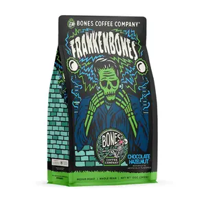 Bones Coffee Company | Frankenbones Chocolate Hazelnut Flavored Coffee 12oz Medium Roast Arabica