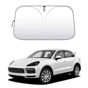 Front Windshield Sun Shade - Foldable, Reflective, Durable Sun Shade, UV Protective Sunshade, Heat Protection Car Window Visor Protector, Universal Fit for Cars, Trucks, SUVs (57×31.5in)