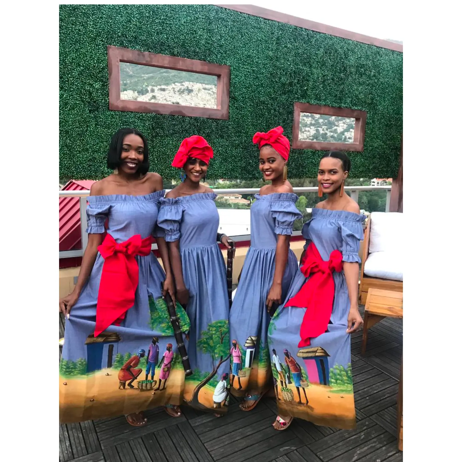 OFF-SHOULDER KARABELA LONG DRESS