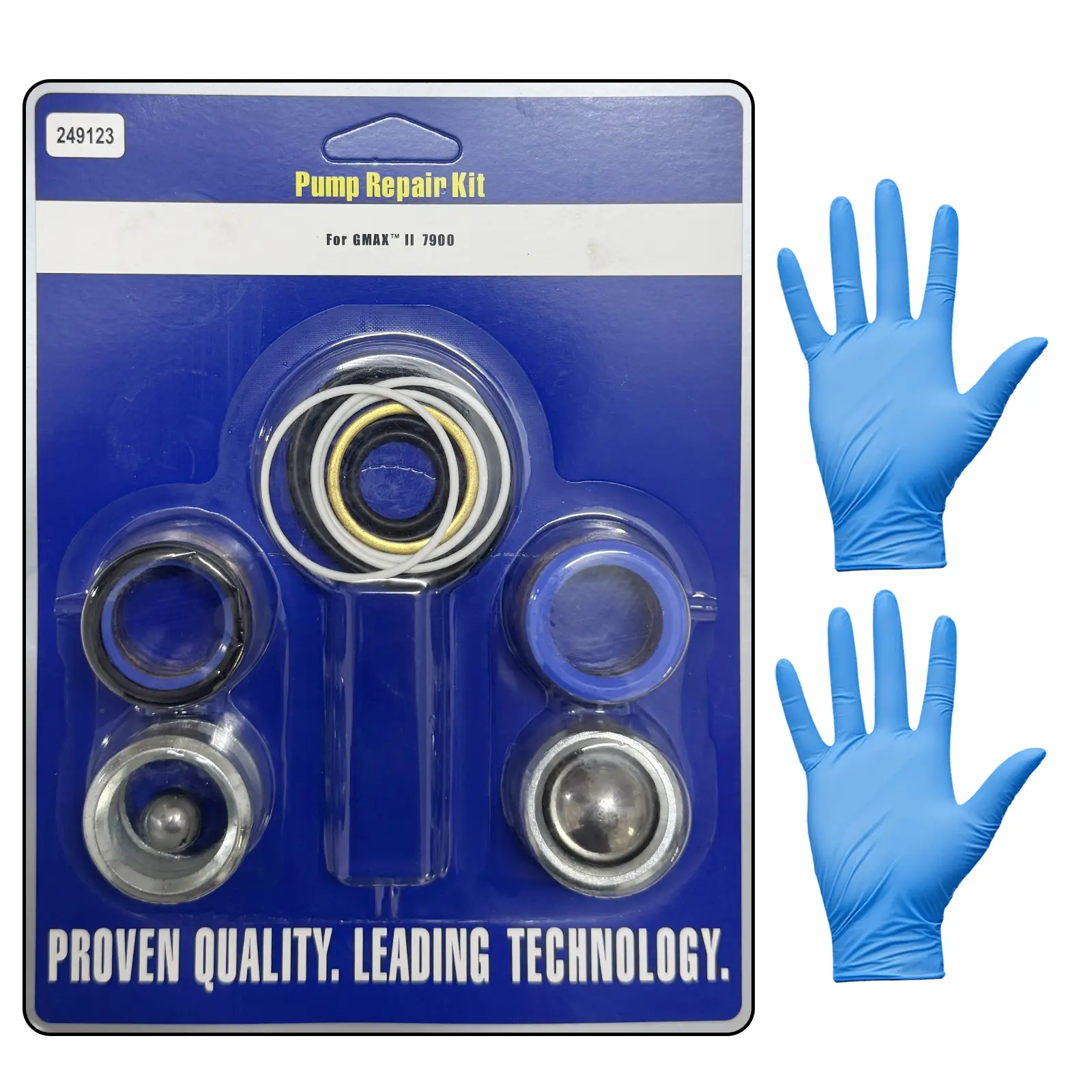 249123 Pump Repair Kit with Disposable Gloves fit for Graco 7900/2030/200/300 Airless Sprayer