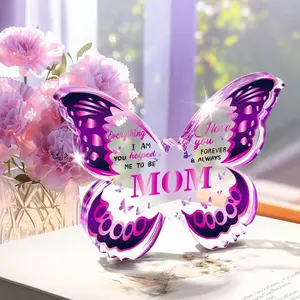 Mom Birthday Gifts, Butterfly Durable Acrylic Decorations, Christmas Valentine's Day Gifts for Mom, From Daughter Son, Daily Use Decorative Ornament