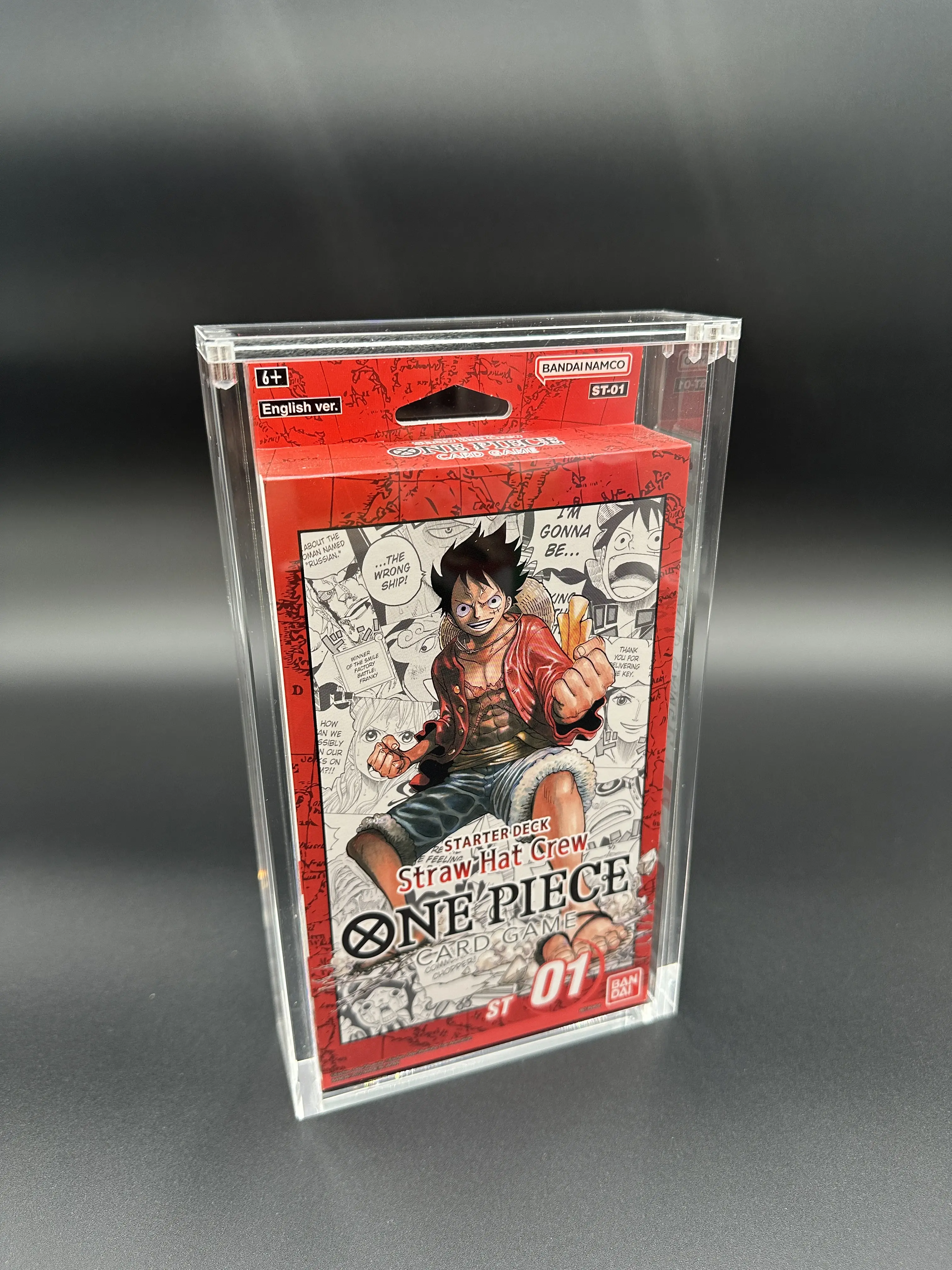 English One Piece Starter Deck Acrylic Case (ST01–ST09) Acrylic Case With Magnetic Lid