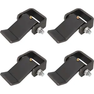 Weld  Trailer Hinges, Heavy Duty Dump  Trailer Metal Gate Hinges with  Zerk Fitting, Strap Style Short Leaf  Gate Hinges (4 Pack)