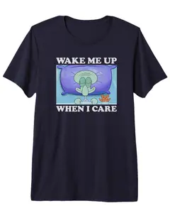 SpongeBob Squarepants T-Shirt Women's Squidward Wake Me When I Care Tee