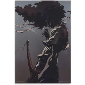 2000s American Black Cartoons Afro Samurai Anime Poster Art Poster Canvas Painting Decor Wall Print Photo Gifts Home Modern Decorative Posters Unframed