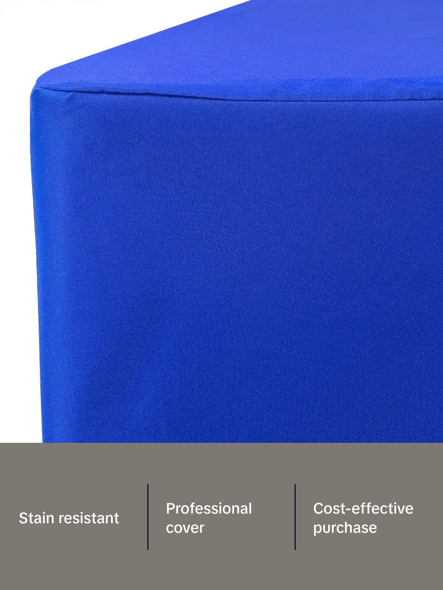 8 ft. Polyester Fitted Tablecloth Rectangular Royal Blue