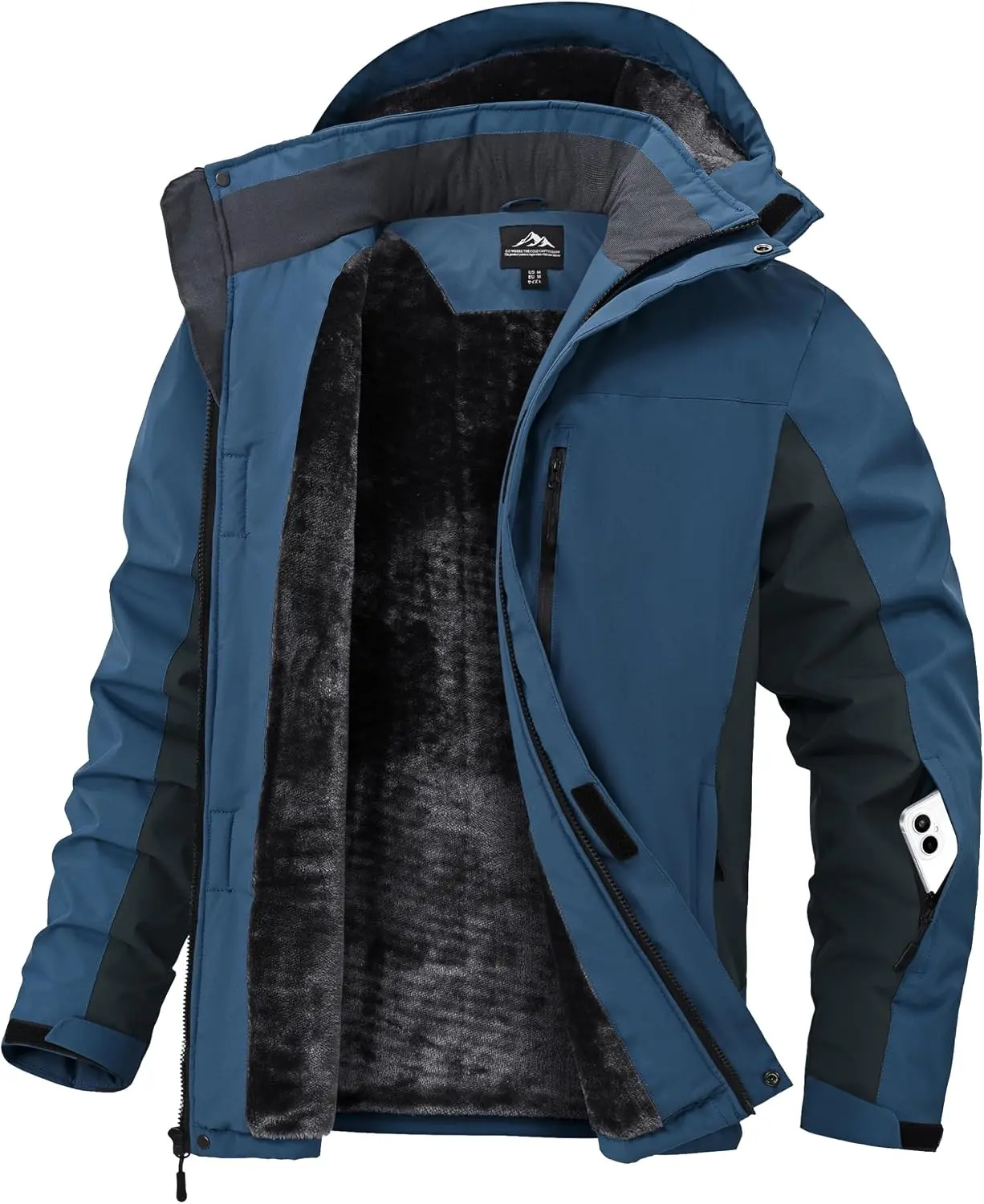 Winter Jackets for Men Warm Fleece Ski Jacket Men with Hoode Snowboarding Coats Waterproof
