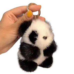 Cute Plush Panda Keychain - Soft Fan Shop Accessory for Bags, Keys - Ideal Gift for Sports & Outdoor Enthusiasts