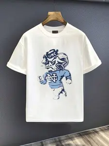 UNC Inspired Trot 180g Heavyweight  Tee For UNC Supporters #   High Street Fashion T-Shirts Graphic Tees Graphic Tees Men halloween clothes graphic tees