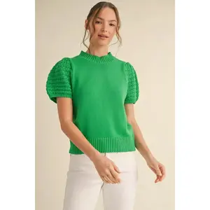 Jodifl Kelly Green Mock Neck Sweater