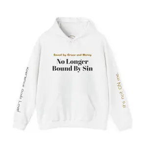 No Longer Bound By Sin Hoodie | Christian Faith Scripture Pullover