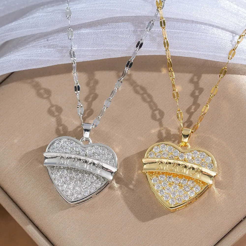 Mama Love Mother's Day Jewelry - Diamond Necklace for Women's Collar, Matching Accessories
